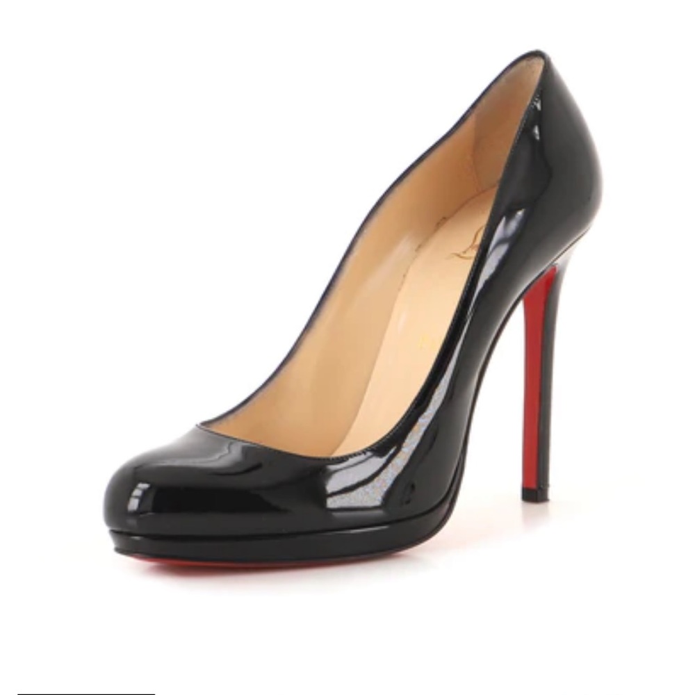 Christian Louboutin Decolette Black Patent Size 36 Heels
